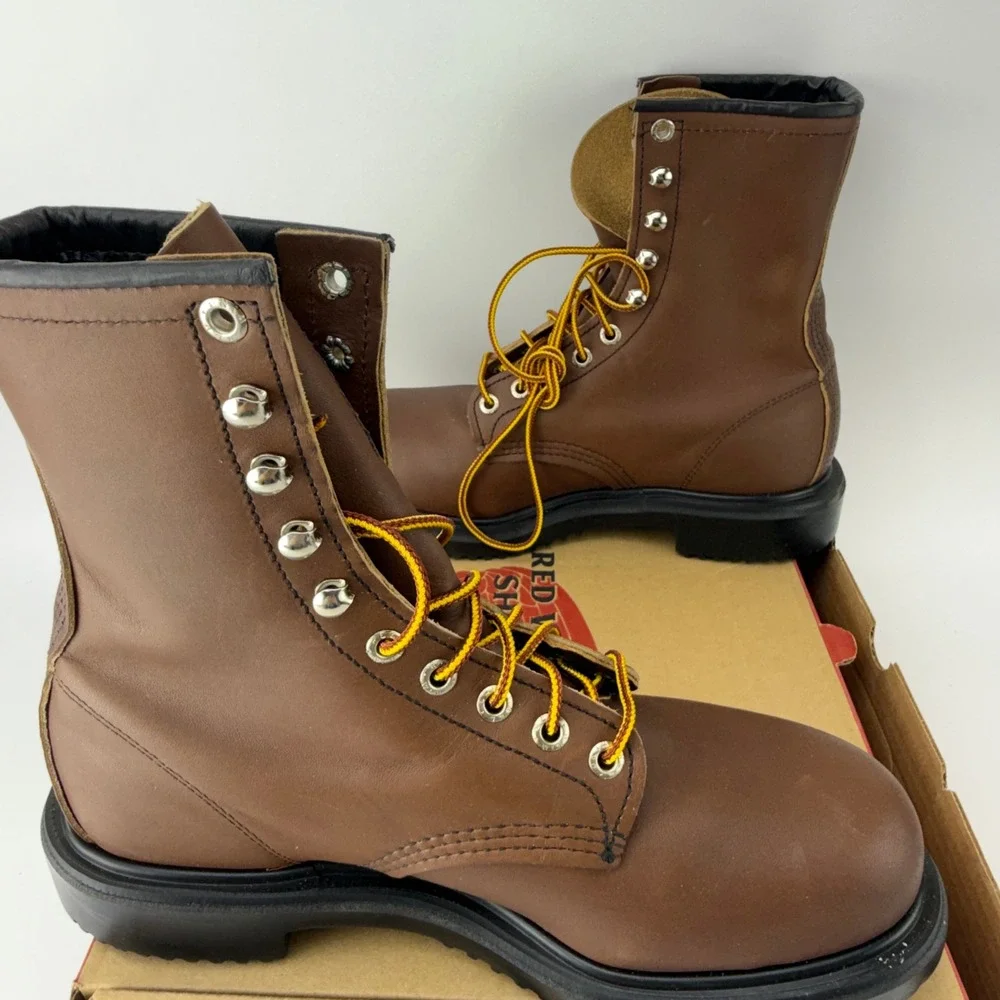 Red Wing 2233 SuperSole 8 Inch Steel Toe Work Boots Mens 8.5 EE Brown NIB